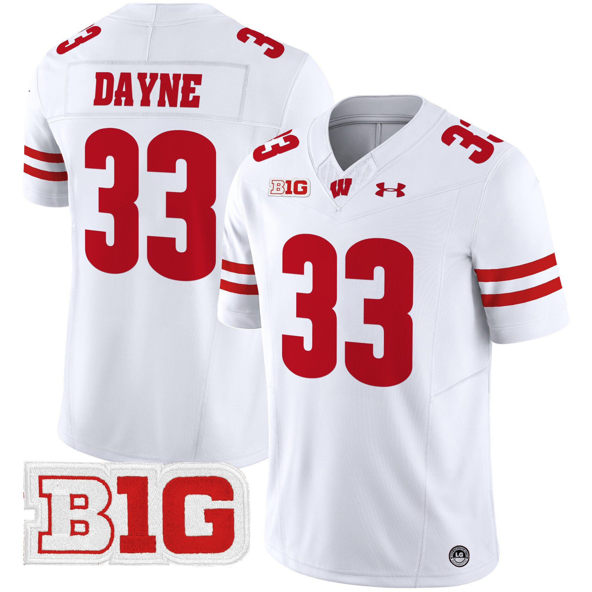 Men Wisconsin Badgers #33 Dayne White 2024 Vapor Limited NCAA Jersey